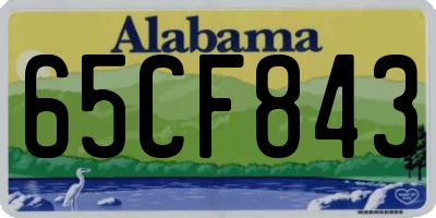 AL license plate 65CF843