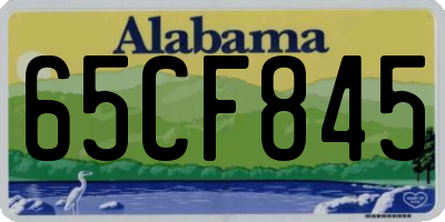 AL license plate 65CF845