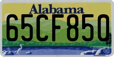 AL license plate 65CF850