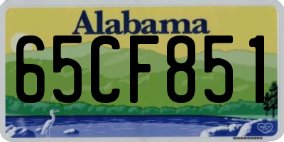AL license plate 65CF851