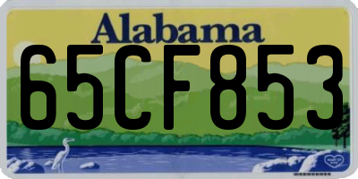 AL license plate 65CF853