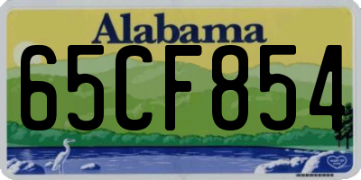 AL license plate 65CF854