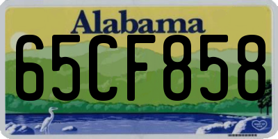 AL license plate 65CF858