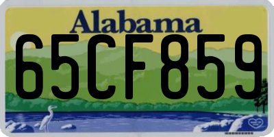 AL license plate 65CF859
