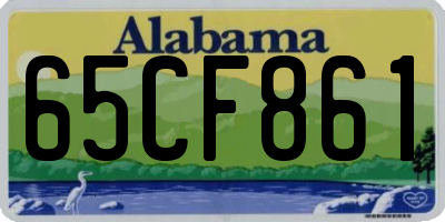 AL license plate 65CF861