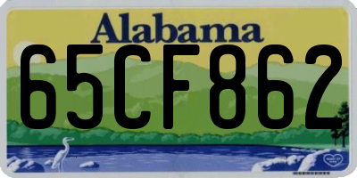 AL license plate 65CF862