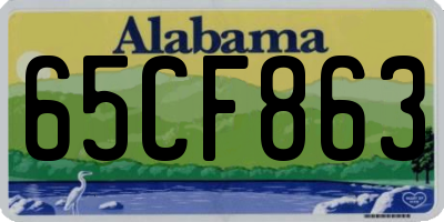 AL license plate 65CF863
