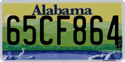 AL license plate 65CF864