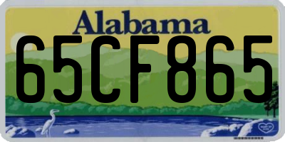 AL license plate 65CF865