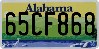 AL license plate 65CF868