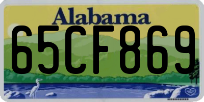 AL license plate 65CF869