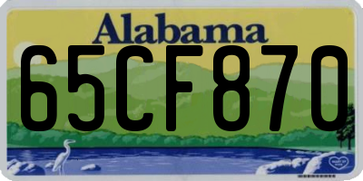 AL license plate 65CF870