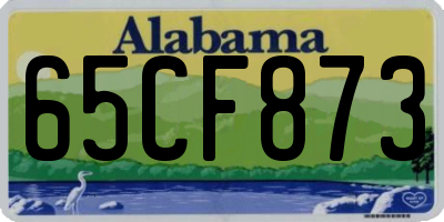 AL license plate 65CF873