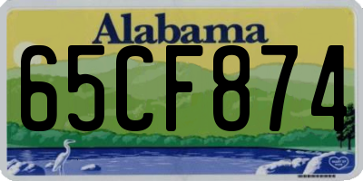 AL license plate 65CF874