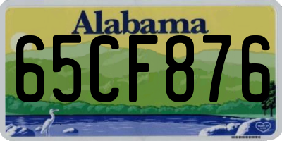 AL license plate 65CF876