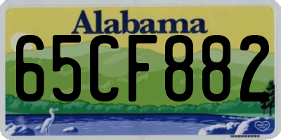 AL license plate 65CF882