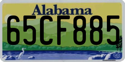 AL license plate 65CF885