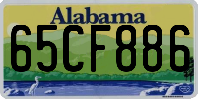 AL license plate 65CF886