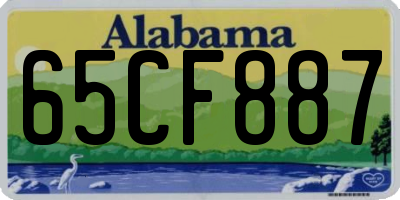 AL license plate 65CF887