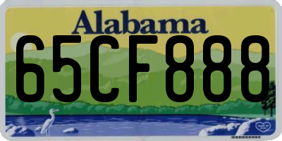 AL license plate 65CF888