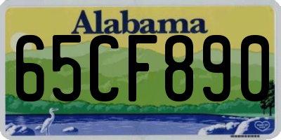 AL license plate 65CF890