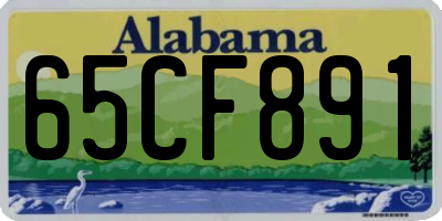 AL license plate 65CF891