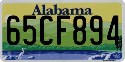 AL license plate 65CF894