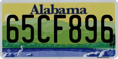 AL license plate 65CF896