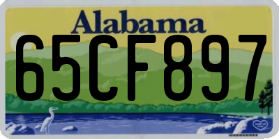 AL license plate 65CF897