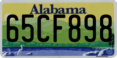 AL license plate 65CF898