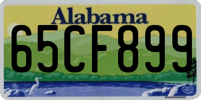AL license plate 65CF899
