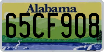 AL license plate 65CF908