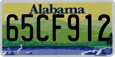 AL license plate 65CF912