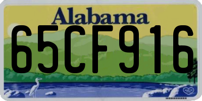 AL license plate 65CF916