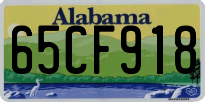 AL license plate 65CF918