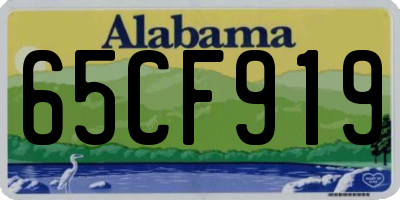 AL license plate 65CF919