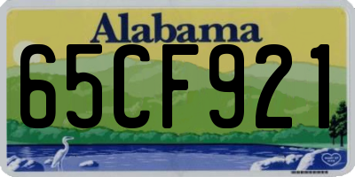 AL license plate 65CF921