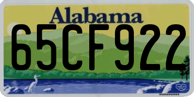AL license plate 65CF922