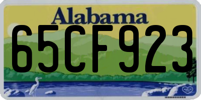 AL license plate 65CF923