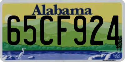 AL license plate 65CF924