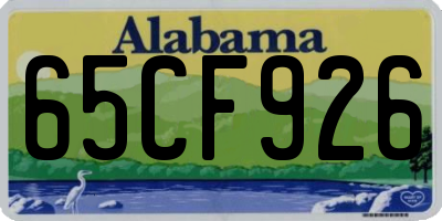 AL license plate 65CF926