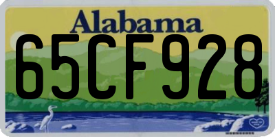 AL license plate 65CF928