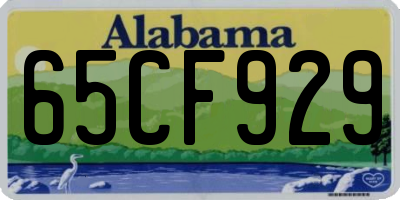 AL license plate 65CF929