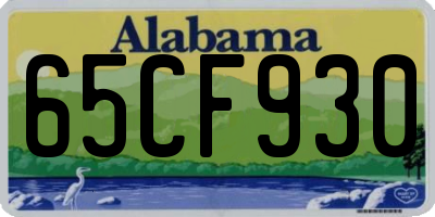 AL license plate 65CF930