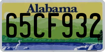 AL license plate 65CF932