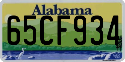 AL license plate 65CF934