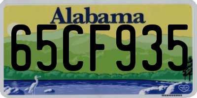 AL license plate 65CF935