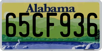 AL license plate 65CF936