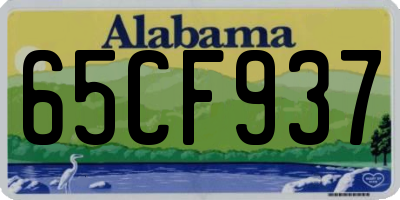 AL license plate 65CF937