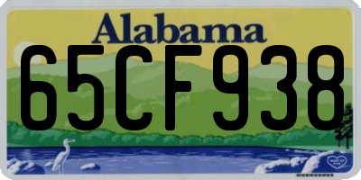 AL license plate 65CF938